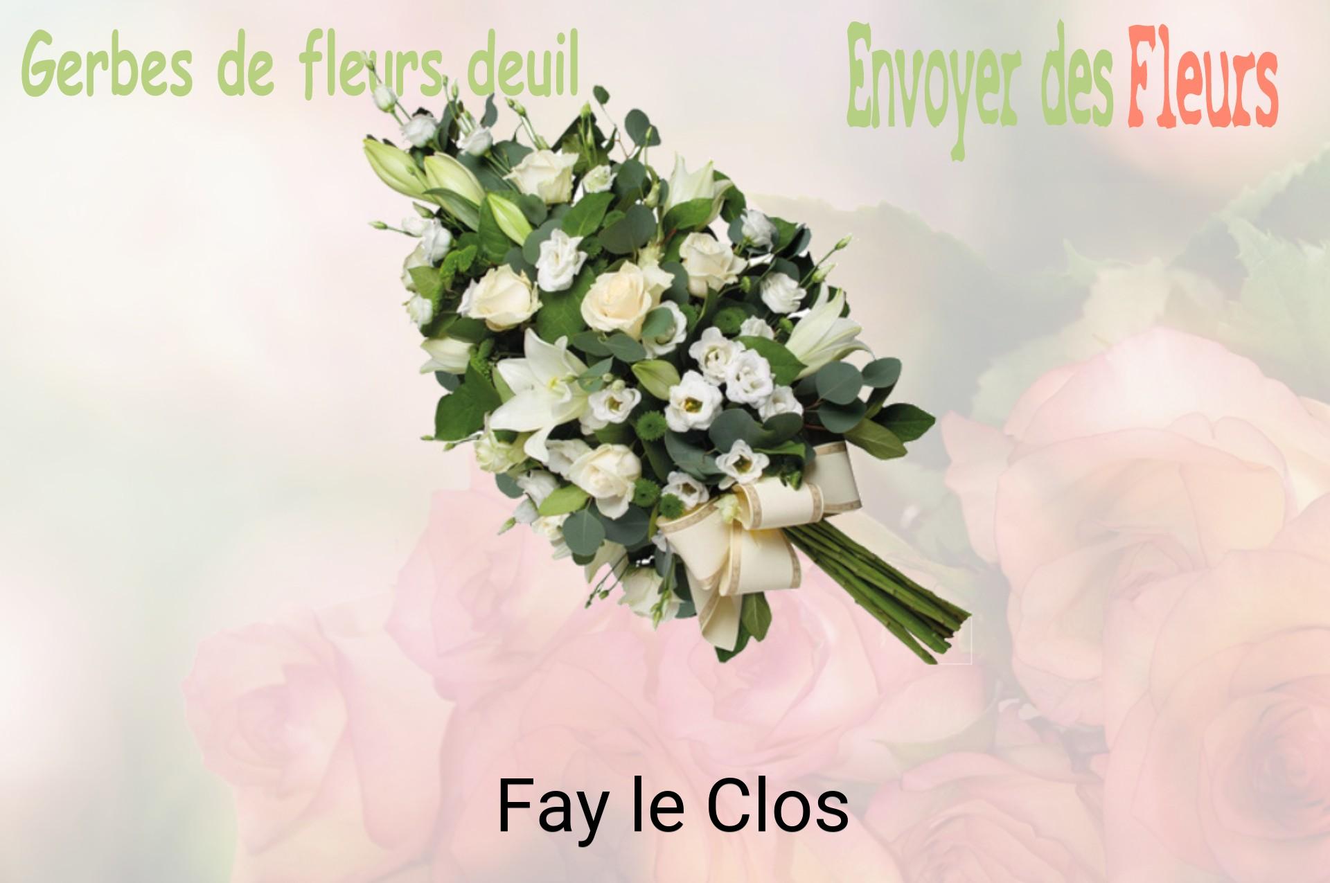 Gerbe de fleurs de deuil livrée à Fay-le-Clos